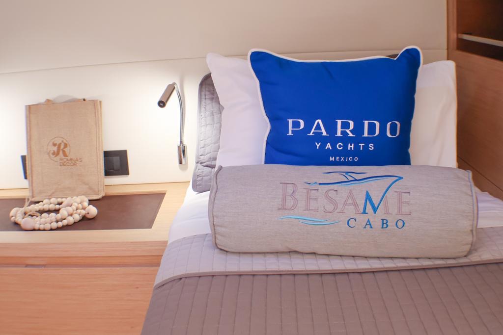 Bésame Cabo branded cabin pillows